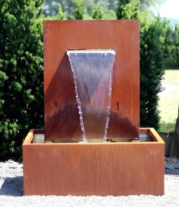 文登锈钢板水景