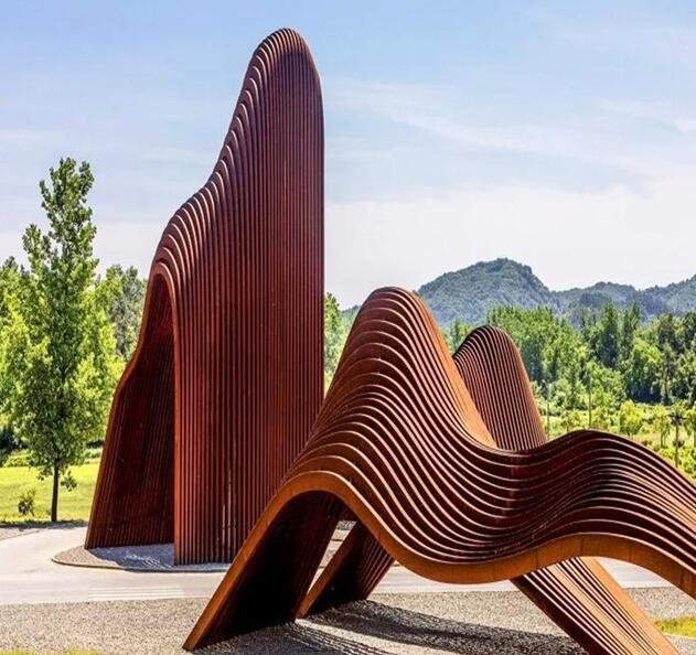 文登锈钢板造型